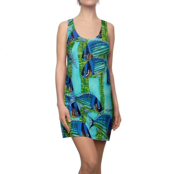 Women's Racerback Dress, In School in Paradise - Image 5