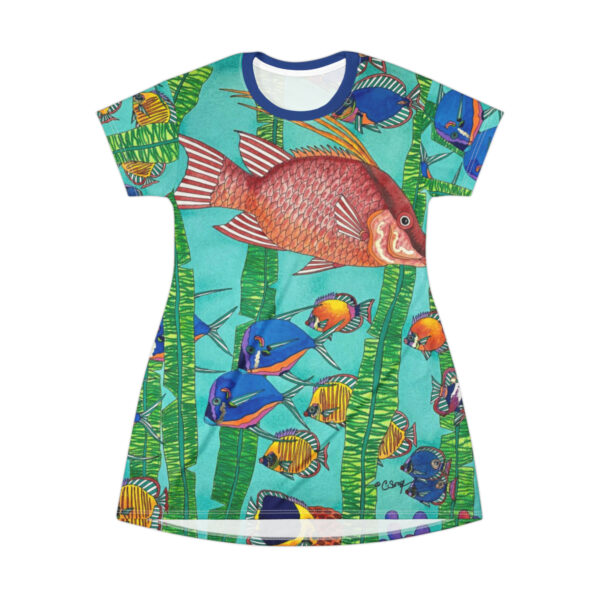 T-Shirt Dress, Tropical Splendor - Image 2