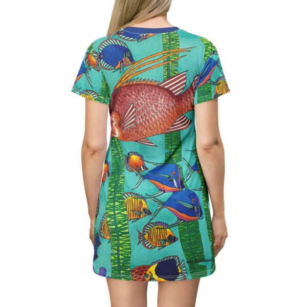 T-Shirt Dress, Tropical Splendor - Image 3