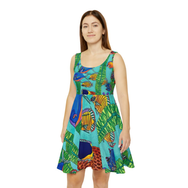 Women's Skater Dress, Tropical Splendor - Image 2