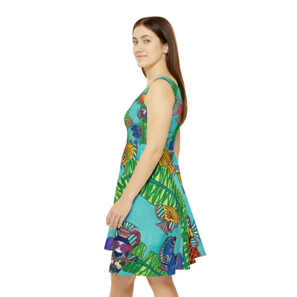 Women's Skater Dress, Tropical Splendor - Image 4