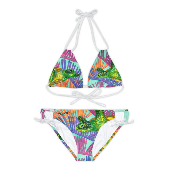 Strappy Bikini Set, Ocean Current