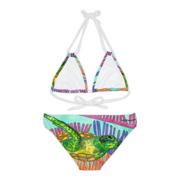 Strappy Bikini Set, Ocean Current - Image 2