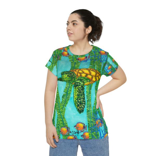 Women's Short Sleeve Shirt, Green Flash - Image 5