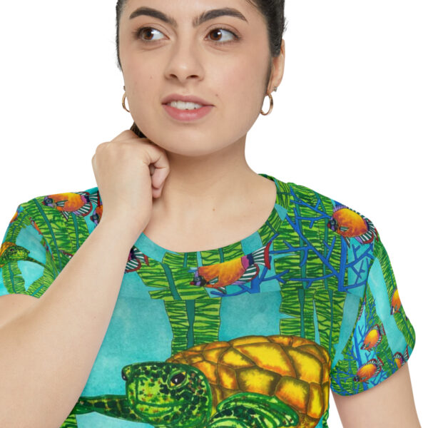 Women's Short Sleeve Shirt, Green Flash - Image 7