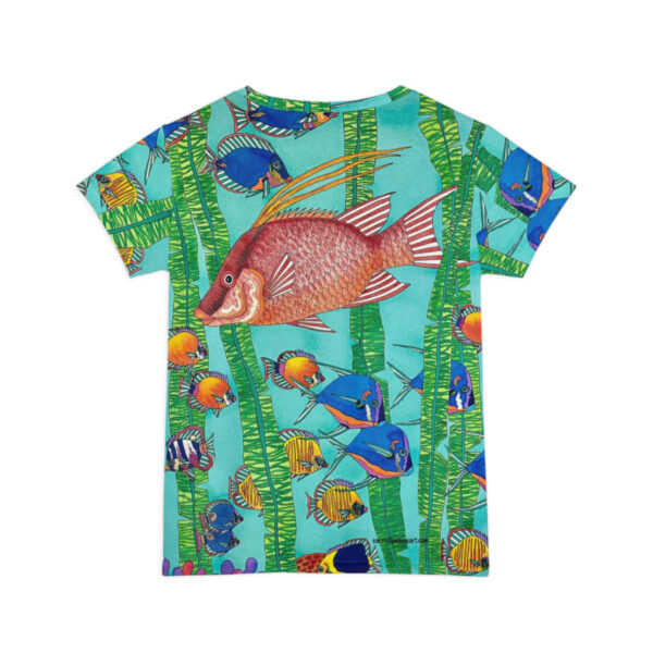 Women's Short Sleeve Shirt, Tropical Splendor - Image 3