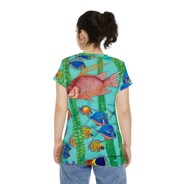 Women's Short Sleeve Shirt, Tropical Splendor - Image 6