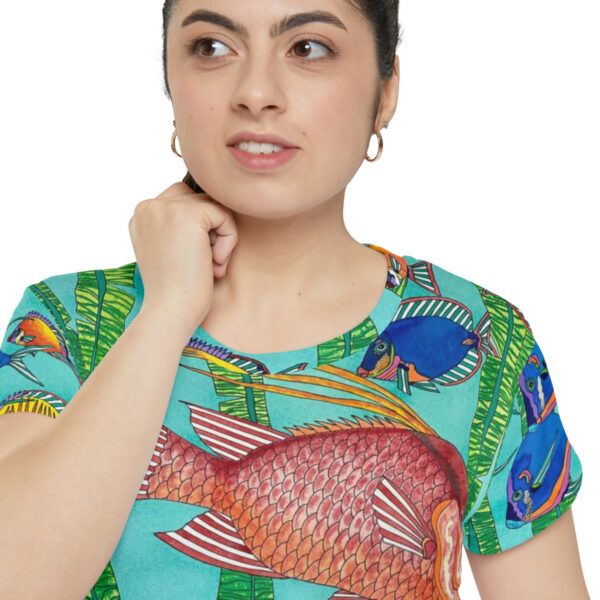 Women's Short Sleeve Shirt, Tropical Splendor - Image 7