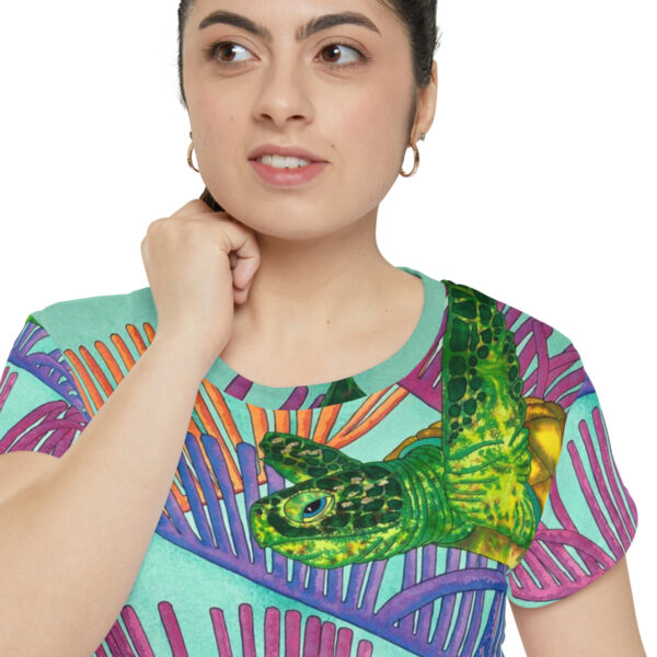 Women's Short Sleeve Shirt, Ocean Current - Image 7