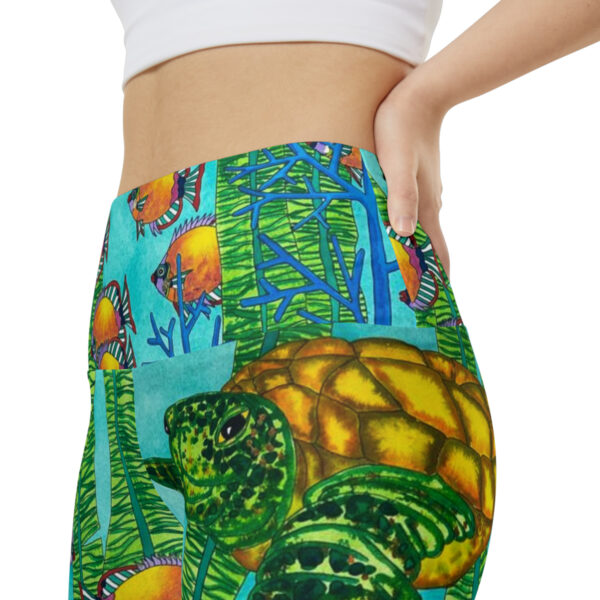 Women's Workout Shorts, Green Flash - Image 7