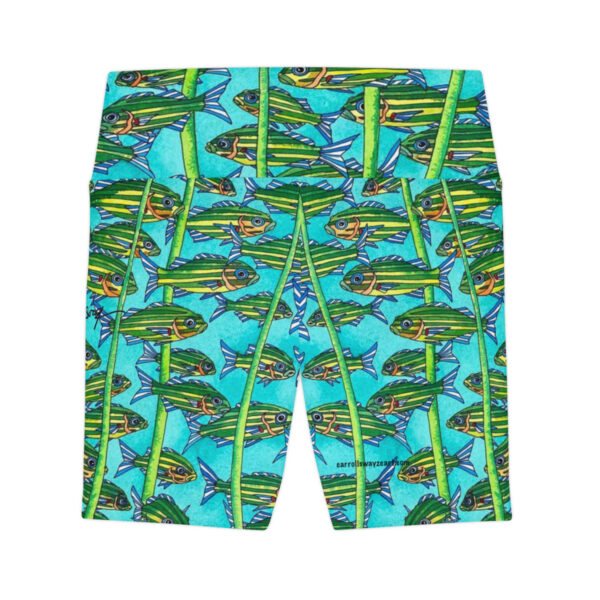 Women's Workout Shorts, Running With The Tide - Image 2