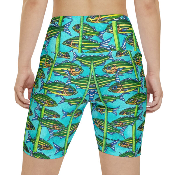 Women's Workout Shorts, Running With The Tide - Image 4