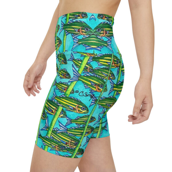 Women's Workout Shorts, Running With The Tide - Image 5