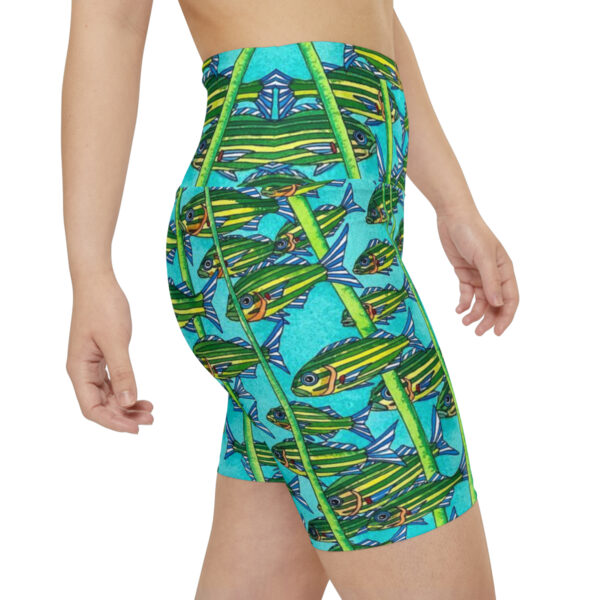 Women's Workout Shorts, Running With The Tide - Image 6