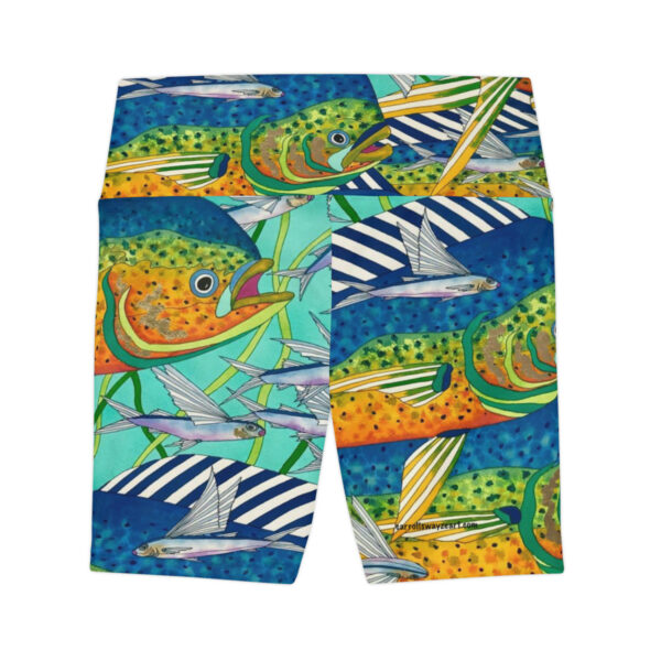 Women's Workout Shorts, Fishing Fun - Image 2