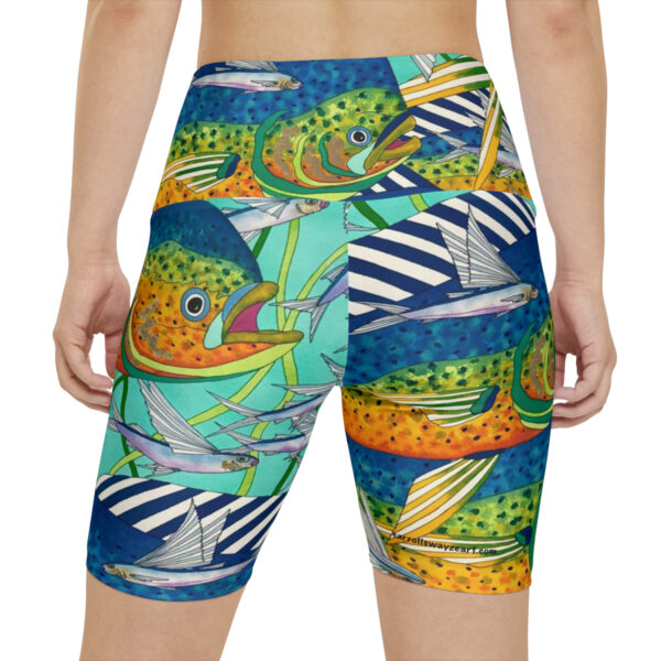 Women's Workout Shorts, Fishing Fun - Image 4