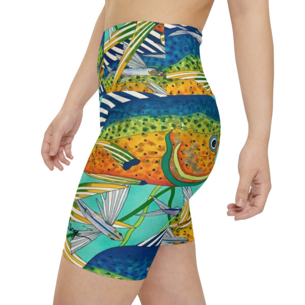 Women's Workout Shorts, Fishing Fun - Image 5