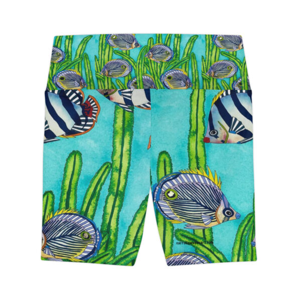 Women's Workout Shorts, Magic Garden - Image 2