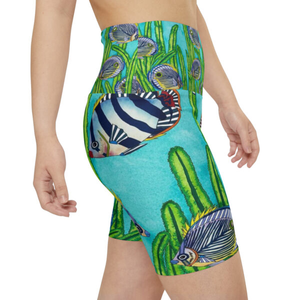 Women's Workout Shorts, Magic Garden - Image 6