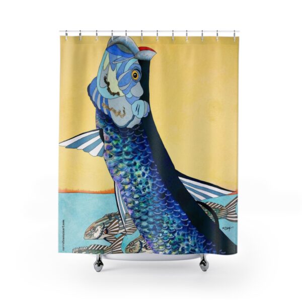 Original Shower Curtain design by © Carroll Swayze "Silver King Magic" - Image 2