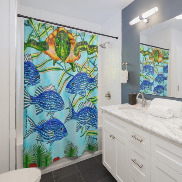 Original Shower Curtain design by © Carroll Swayze "Gulfstream Magic"