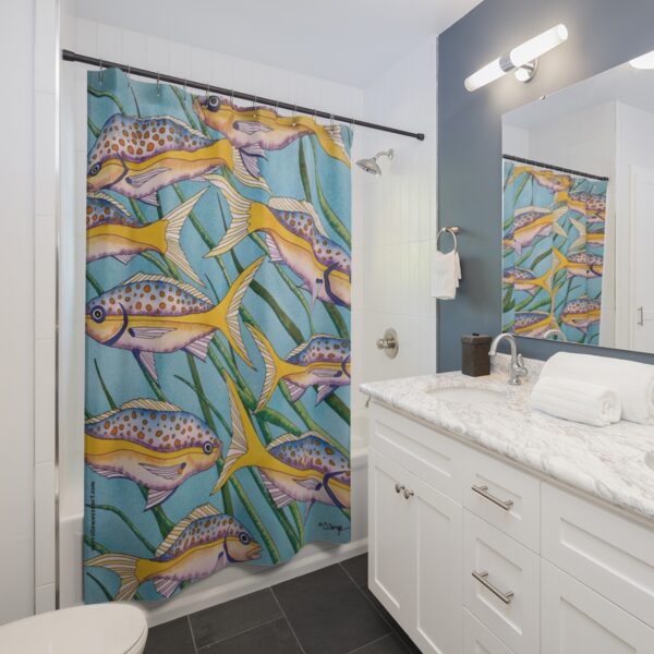 Original Shower Curtain design by © Carroll Swayze "Undersea Patterns"