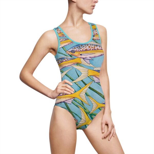 Swayze Women's Classic One-Piece Swimsuit "Undersea Patterns"