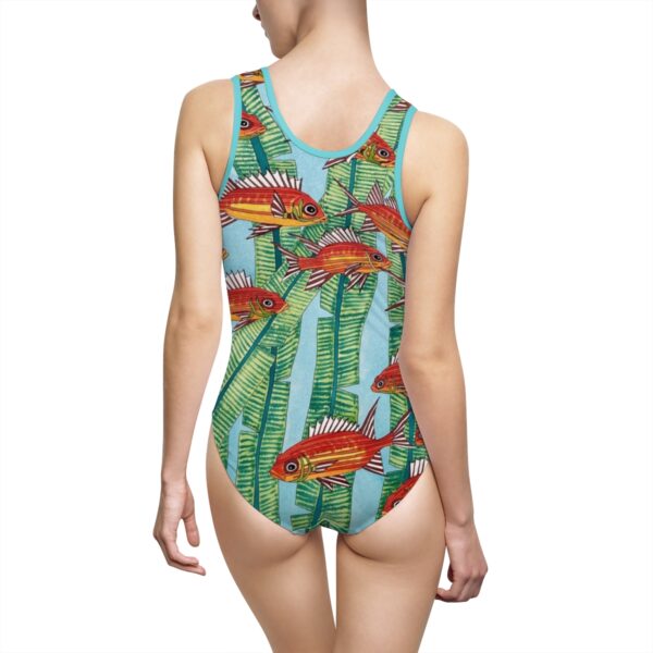 Swayze Women's Classic One-Piece Swimsuit "Calm Ocean" - Image 2