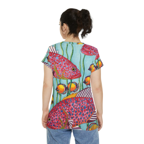 Swayze Women's Short Sleeve Sport Shirt "Tropical Friends" - Image 5