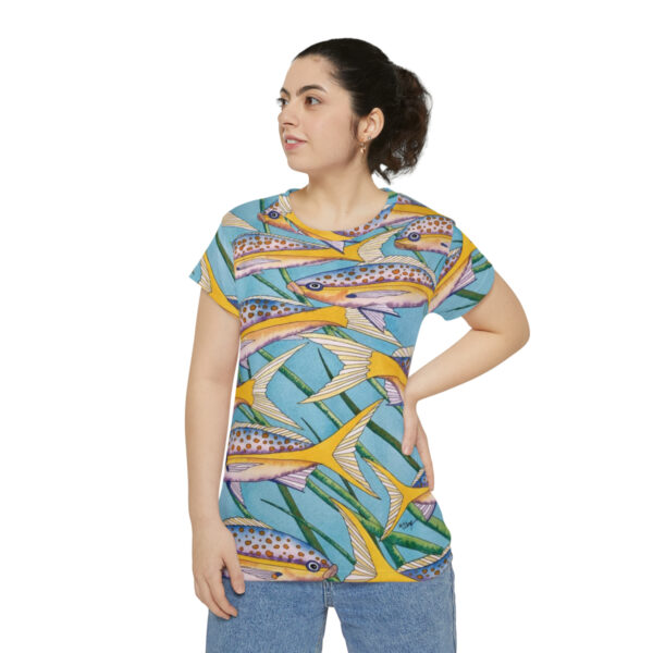 Swayze Women's Short Sleeve Sport Shirt "Undersea Patterns" - Image 4