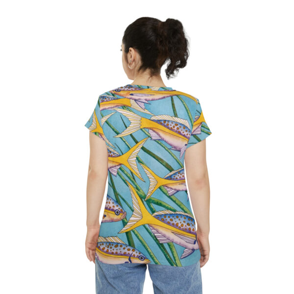 Swayze Women's Short Sleeve Sport Shirt "Undersea Patterns" - Image 5