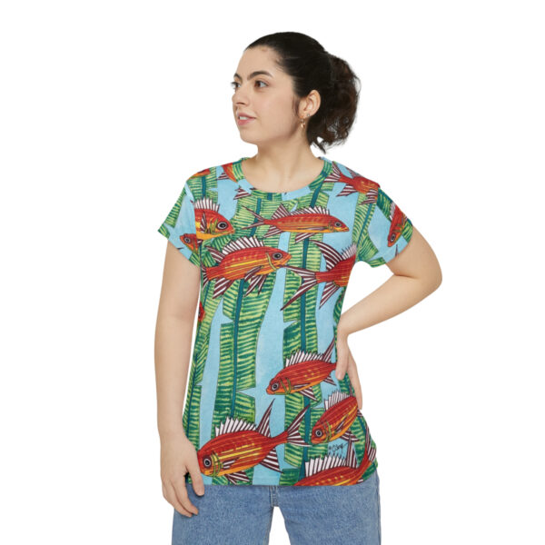 Swayze Women's Short Sleeve Sport Shirt "Calm Ocean" - Image 4