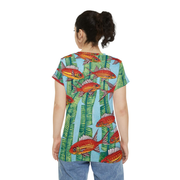 Swayze Women's Short Sleeve Sport Shirt "Calm Ocean" - Image 5