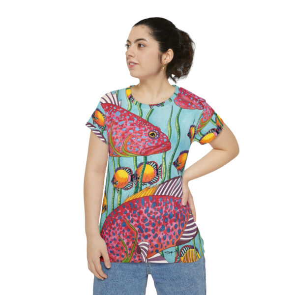 Swayze Women's Short Sleeve Sport Shirt "Tropical Friends"