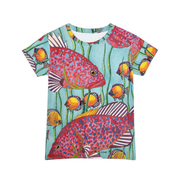 Swayze Women's Short Sleeve Sport Shirt "Tropical Friends" - Image 2